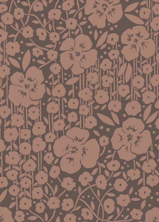 Bloemengedicht - donker | Canvas