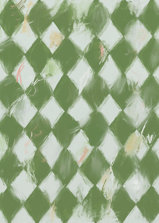 Groene diamanten | Canvas