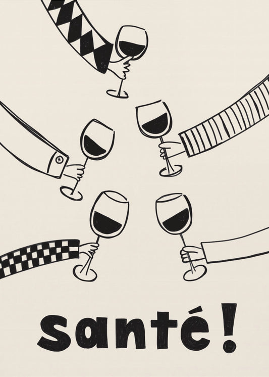 Santé Wijnfeest met vrienden | Canvas