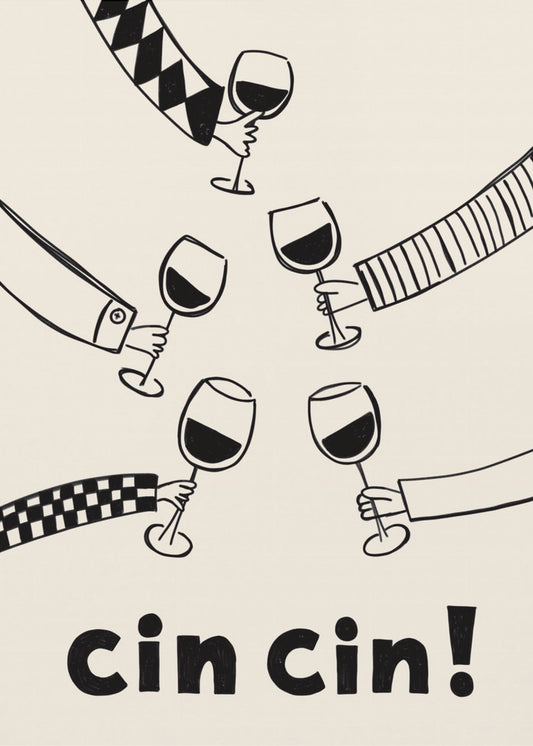 Cin cin! Wijnfeestje met vrienden | Poster