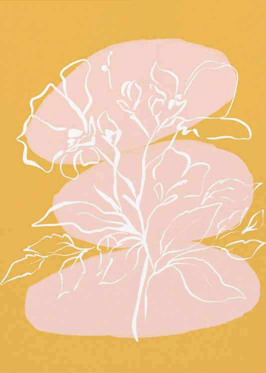 Bloemblaadjessilhouetten | Canvas