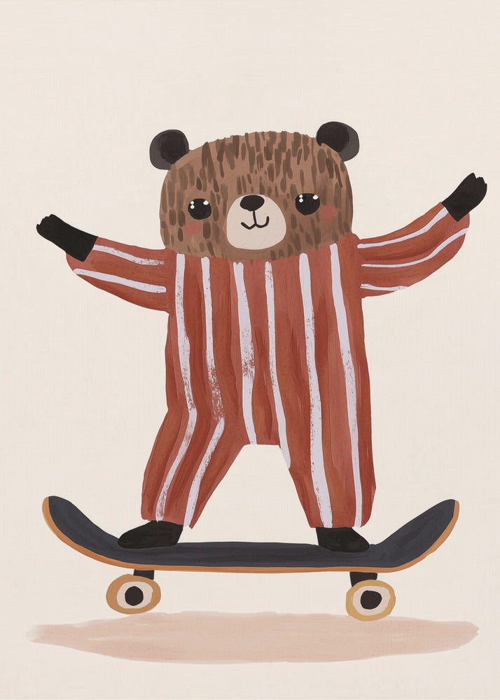 Skater Bear Joy | Canvas
