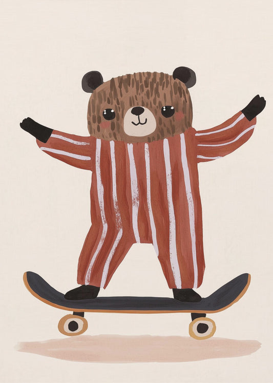 Skater Bear Joy | Canvas