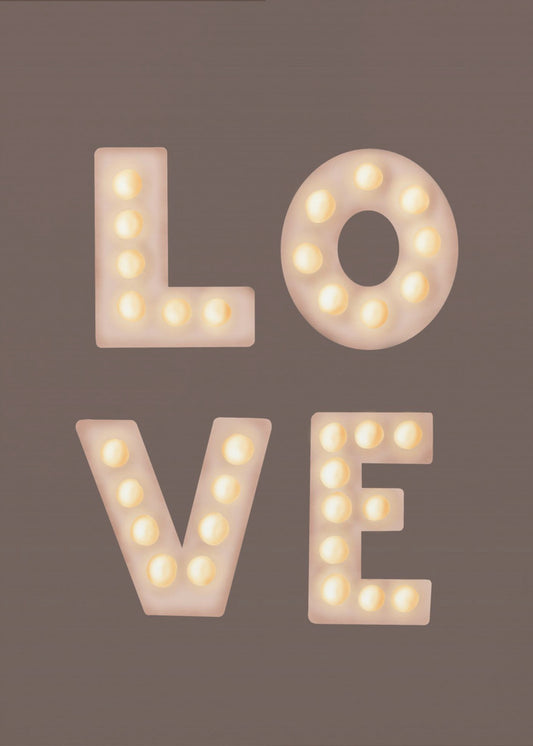 Liefdeslichtletters Koffie Kwarts | Poster