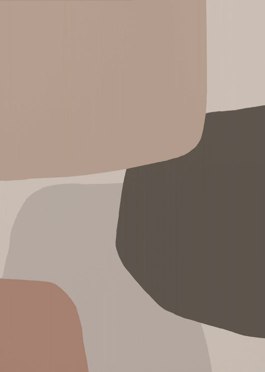 Organic Shapes in Earthy Tones | Poster