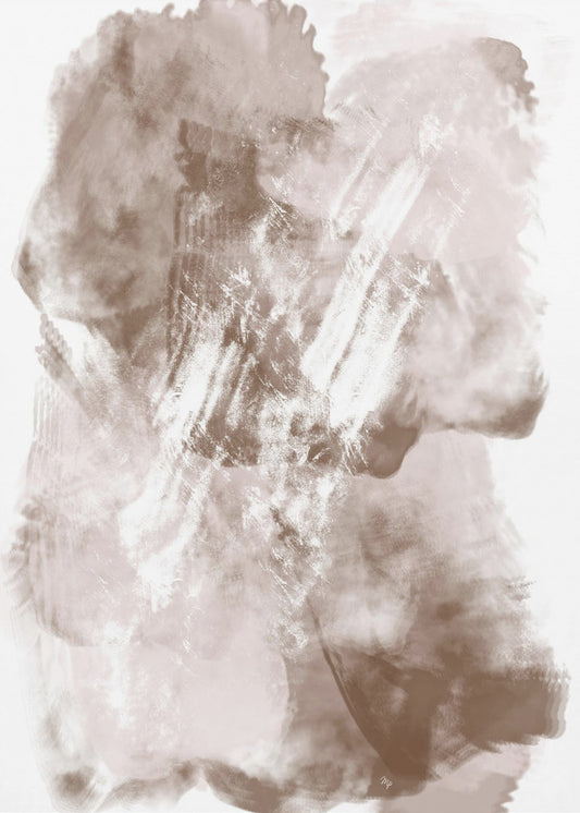 Abstract Artwork With Soft Beige And Brown Tones | Canvas