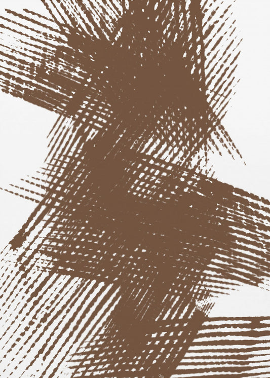 Abstract Brown Intersecting Lines | Canvas