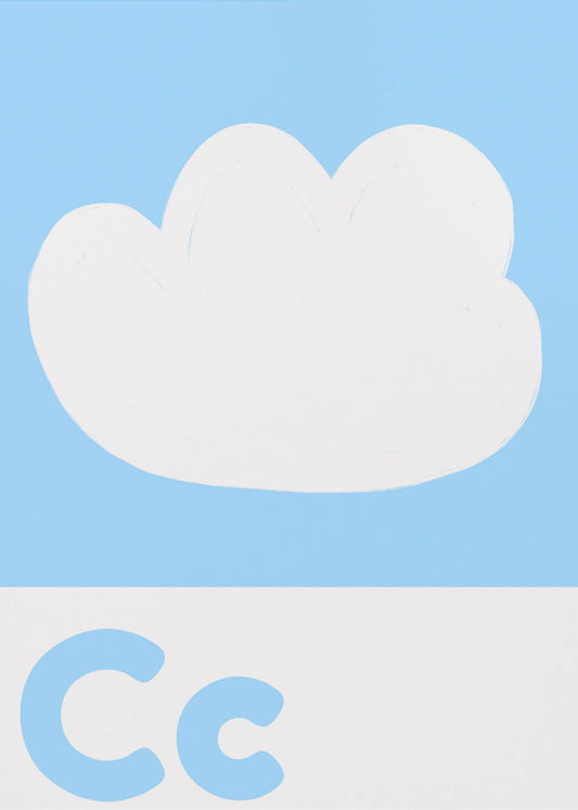 Bewolkte alfabethemel | Poster
