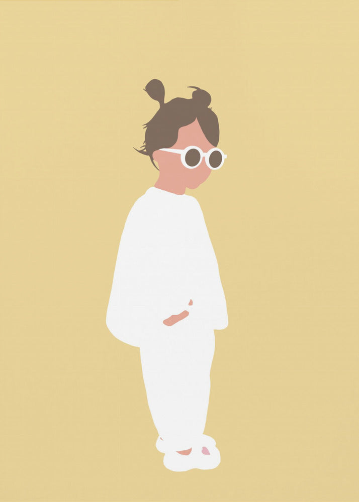 Lola - Zomermeisjessilhouet | Canvas