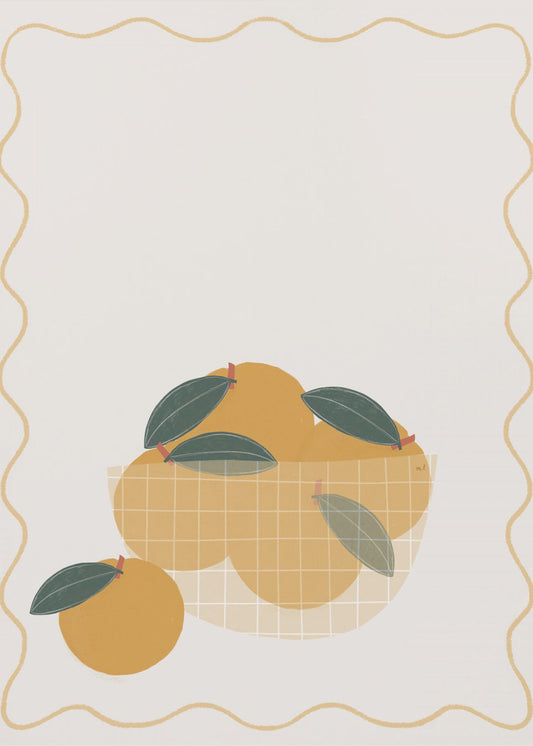 Schaal met sinaasappelen | Poster