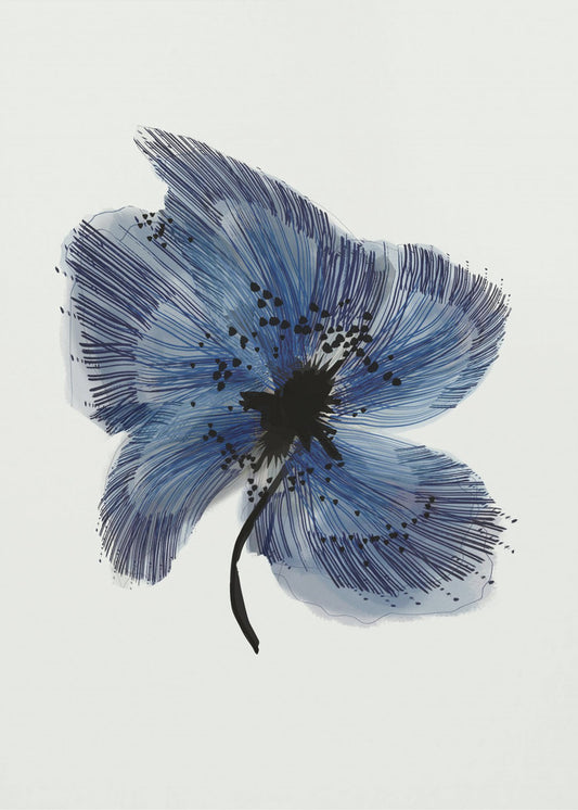 Blauwe Bloem 3 | Canvas