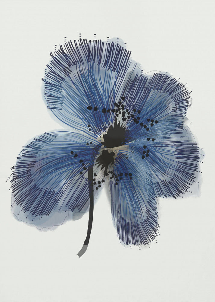 Blauwe bloem 1 | Canvas