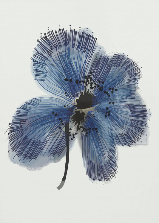 Blauwe bloem 1 | Canvas