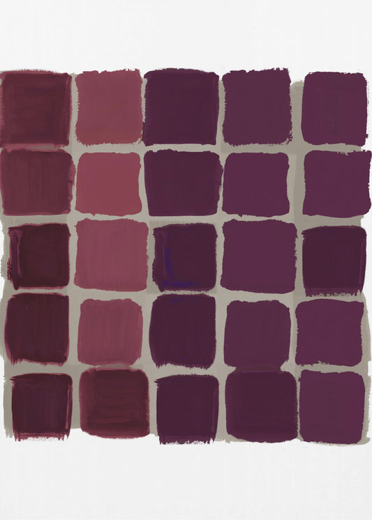 Red Checkered Square Print | Canvas