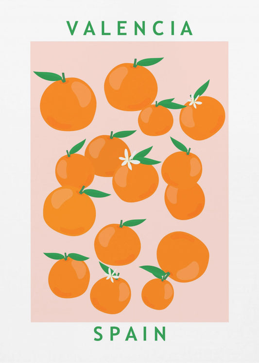 Bloemenmarkt Sinaasappels | Poster