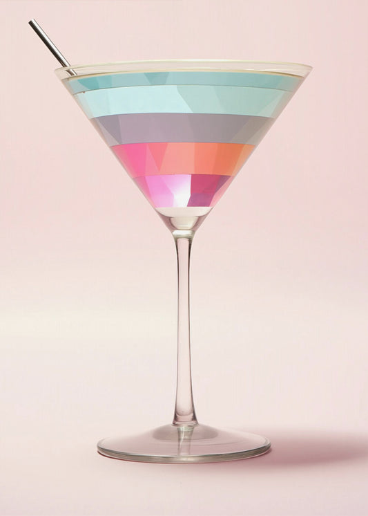 Gestreepte Martini | Canvas