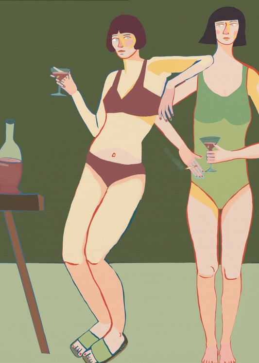 Loungende dames | Poster
