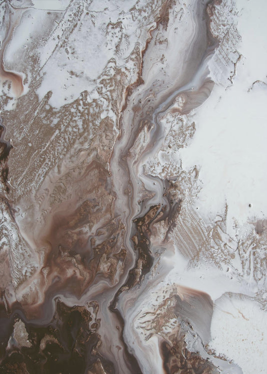 Tijdloze kunst - Earthly Currents 2 - aardemarmer | Canvas