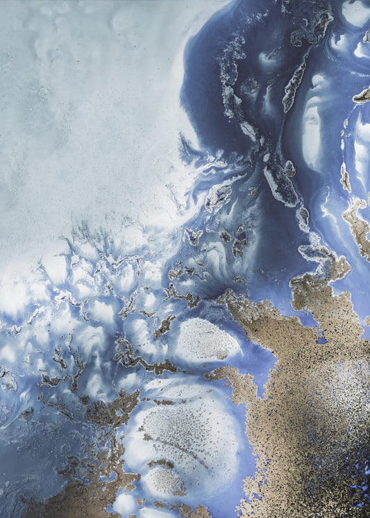 Zen Art 'Ocean Wave Waltz 2' - Aquarel golven | Canvas