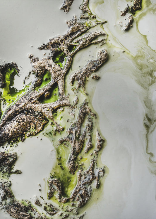 Hedendaagse kunst - Olive Enigma - Groen accent | Canvas