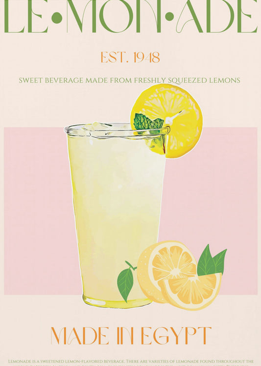 Verfrissend glas limonade | Canvas