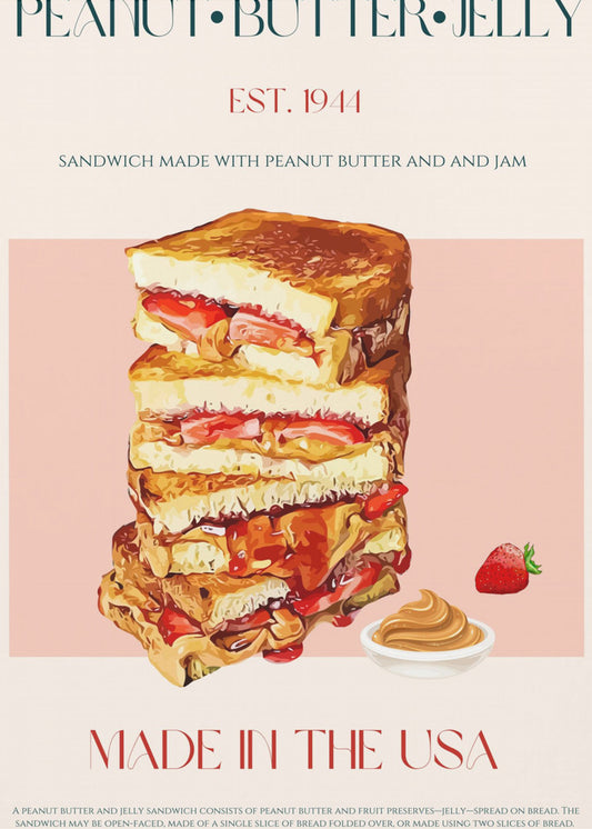 Pindakaas en jam sandwichstapel | Canvas