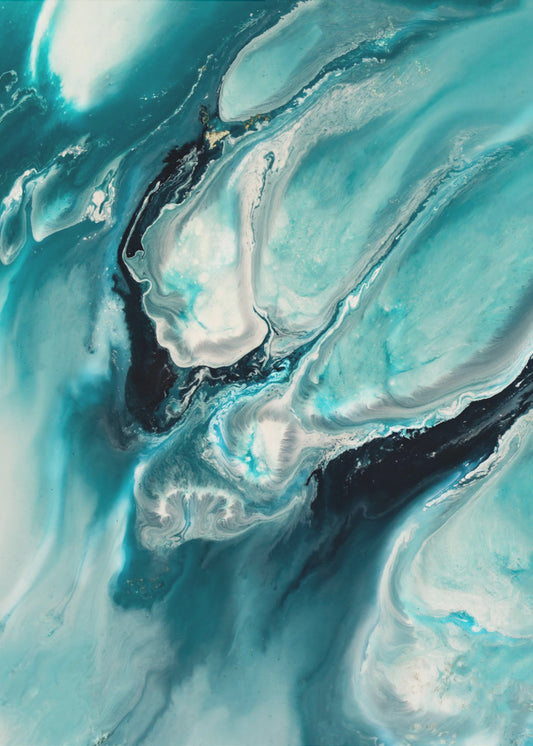 Oceaan Teal Aqua Turquoise "Ocean Teal" | Canvas
