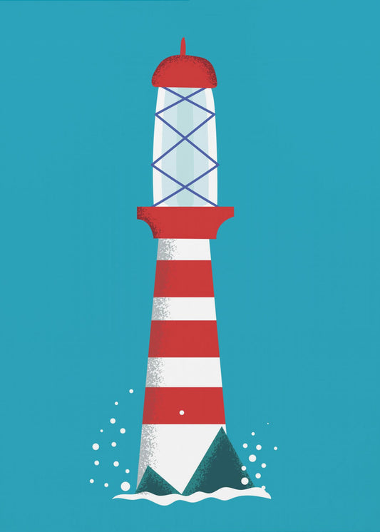 Gestreepte vuurtoren | Poster