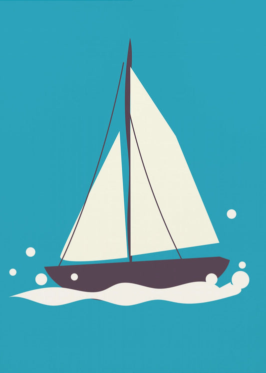 Zeilboot op zee | Canvas