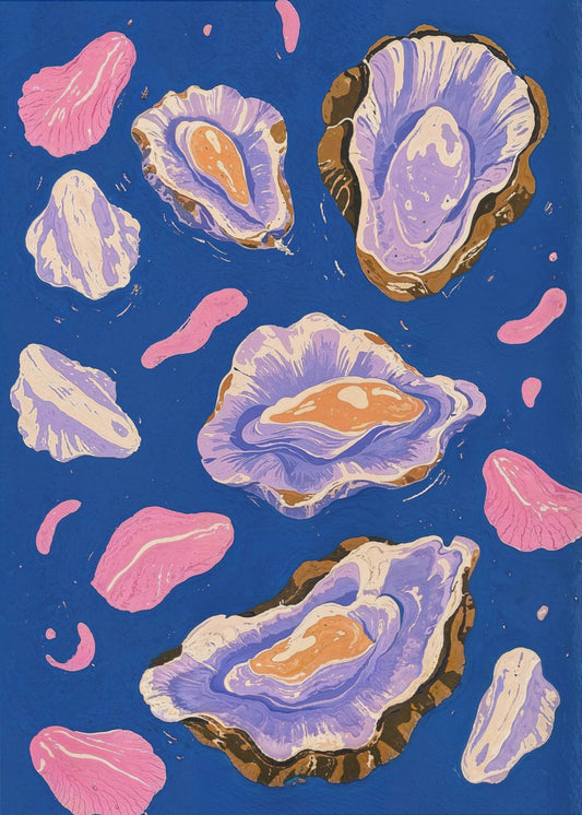 Oesters in de ruimte | Canvas