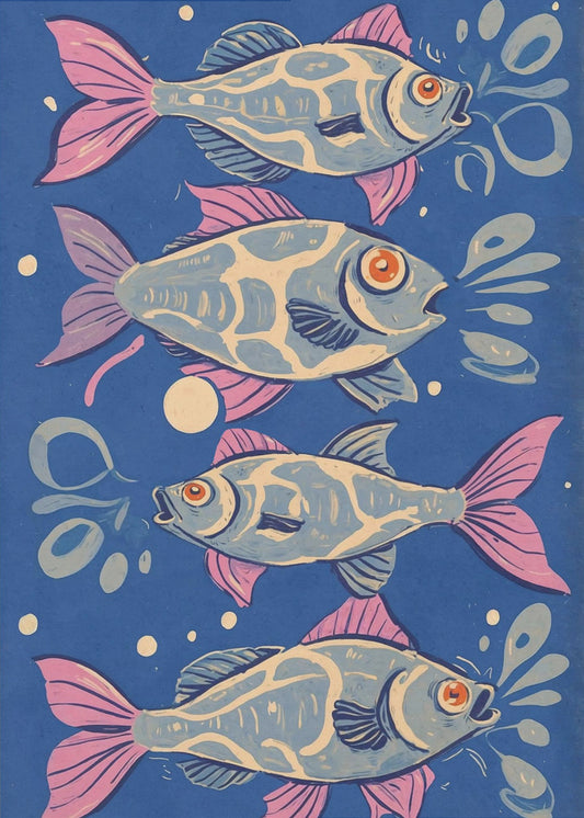 Levendige Aquatische Dans | Canvas
