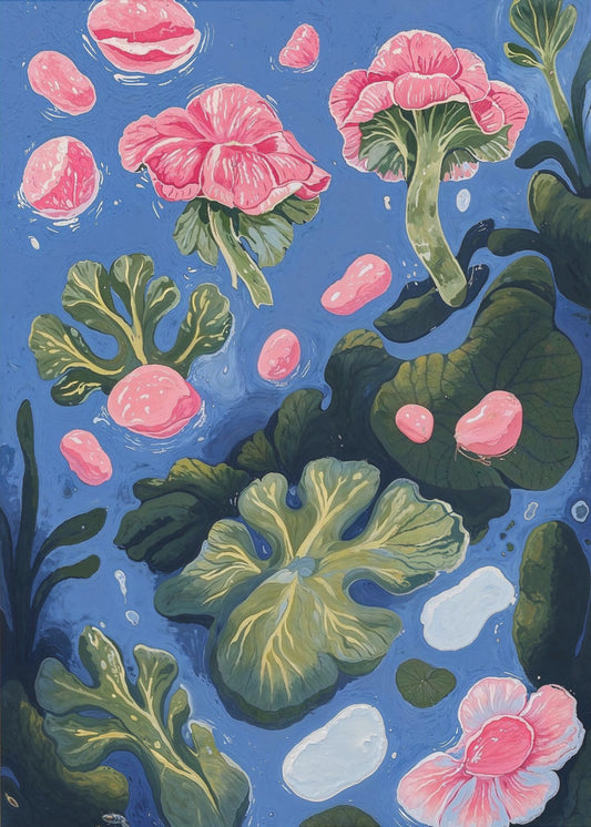Drijvende bloesems | Canvas