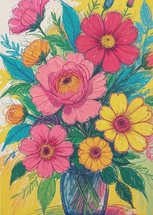 Bloeiende Bloemen | Canvas