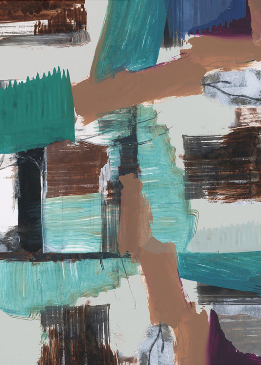 Blauw Abstract | Canvas