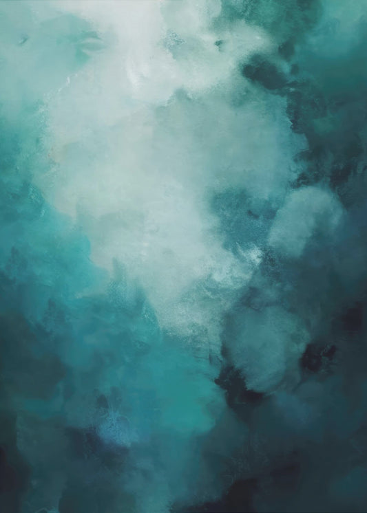 Mistige Teal Abyss | Canvas