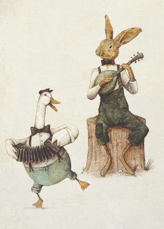 Harmonie van gevederde en harige dieren | Canvas