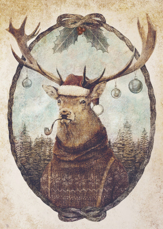 Denken aan Wild Kerstmis | Canvas