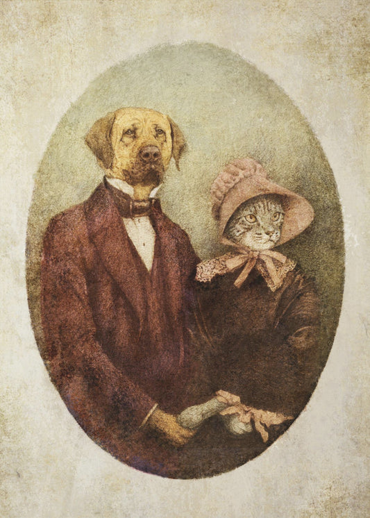Portret van een echtpaar in Victoriaanse stijl | Poster