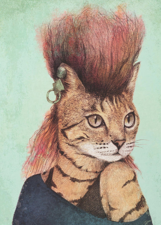 Stijlvolle Tabby Kat | Canvas