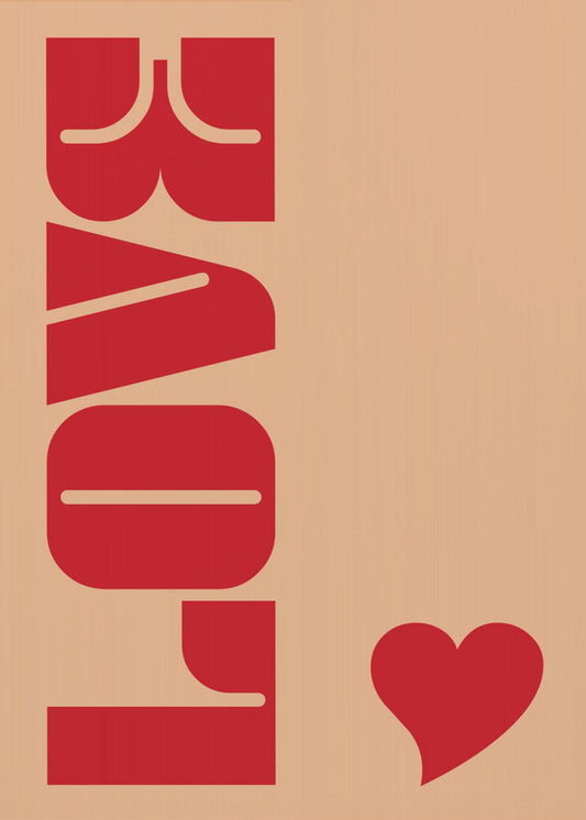 Rode, vette letters | Canvas