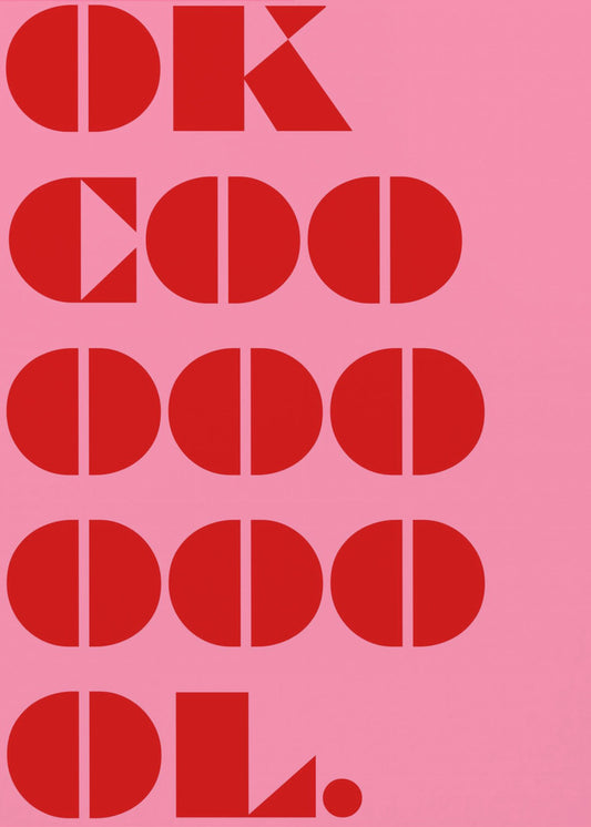 Gedurfde geometrische boodschap | Poster