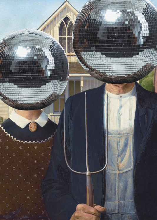 Amerikaanse Gothic met Disco | Canvas