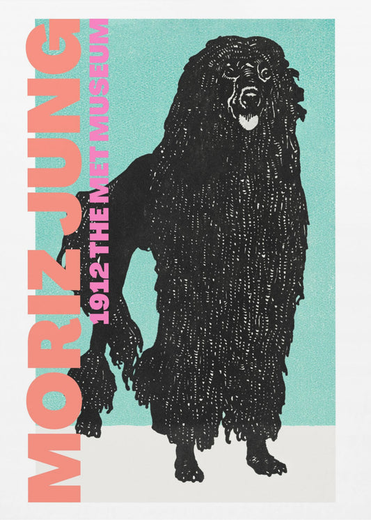 Gestileerde zwarte hond | Canvas