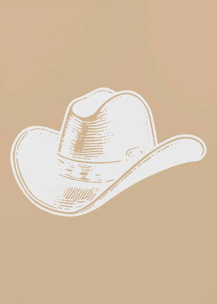 Neutrale cowboyhoed | Canvas