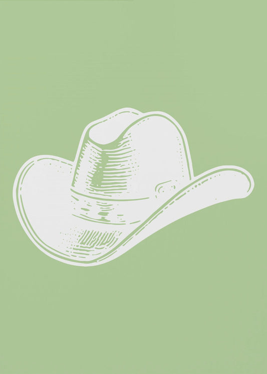 Saliegroene cowboyhoed | Canvas