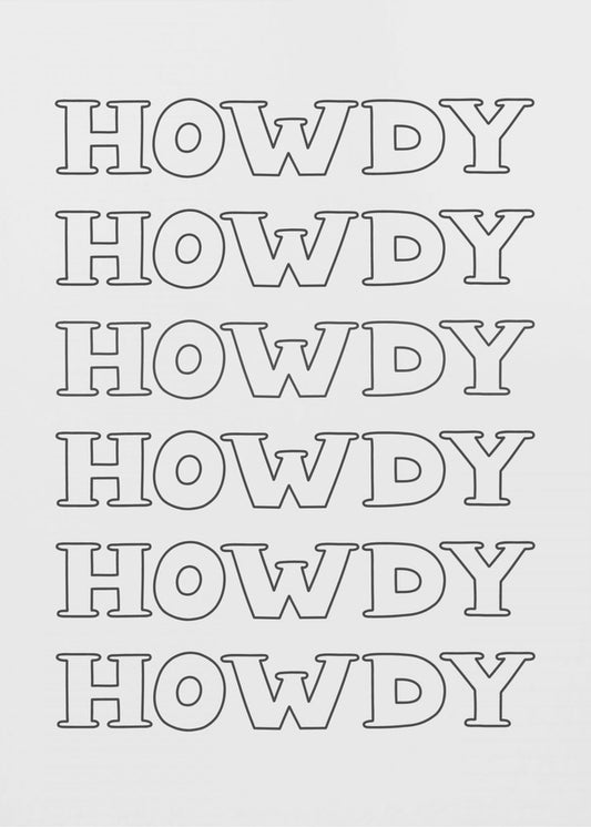 Zwarte Howdy | Canvas