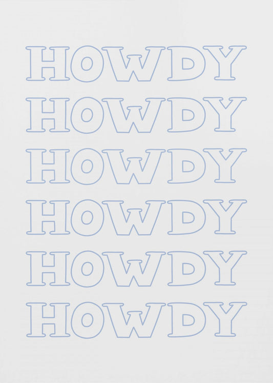 Blauw Howdy | Canvas