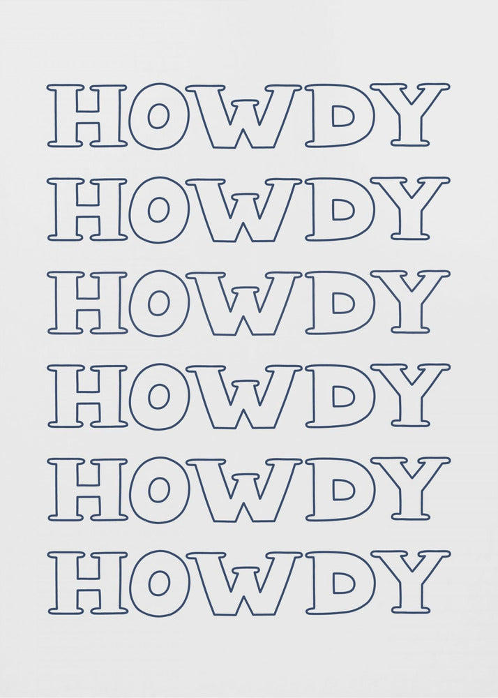 Marineblauw Howdy | Canvas