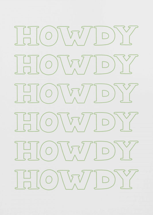 Saliegroen Howdy | Canvas