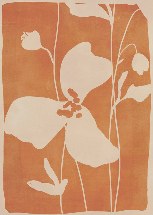 Abstracte minimale bloemen | Canvas